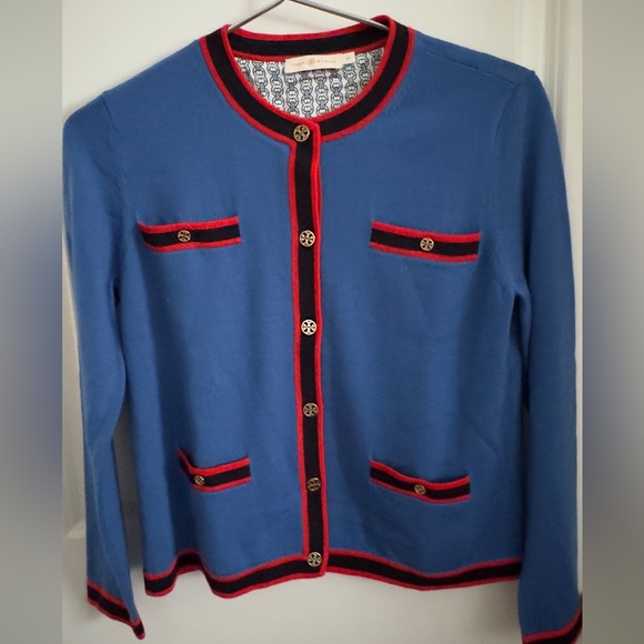 Tory Burch Kendra Cardigan Size and Poppy